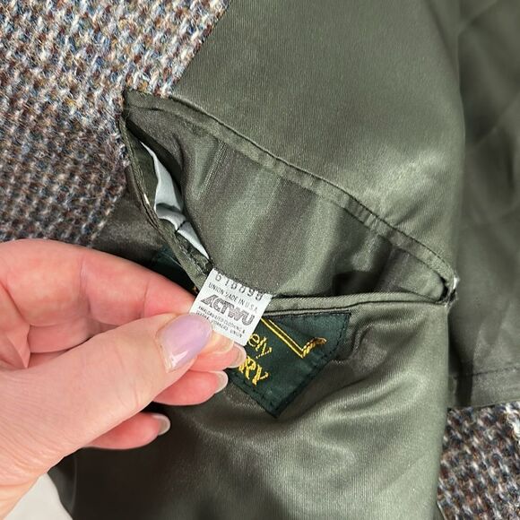 Harris Tweed Classic Handwoven Pure Wool Brown Men's Blazer Size XL - Picture 8 of 12